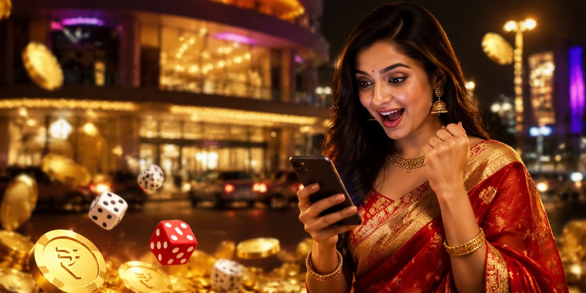 Delhi dice game with traditional saree