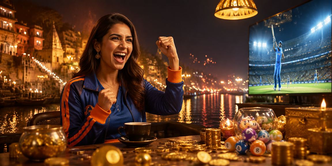 Teen Patti player watching cricket while enjoying online games